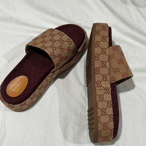 Gucci platform slides